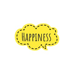 ''Happiness'' Word Illustration