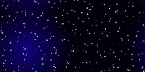 Falling Snowflakes seamless pattern flying snow