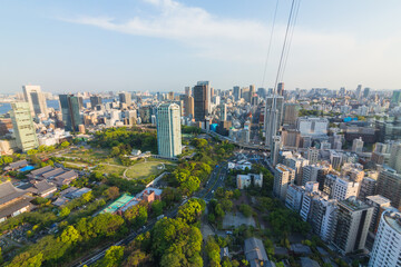 Fototapeta na wymiar 日本　東京都、東京タワーの展望台からの景色