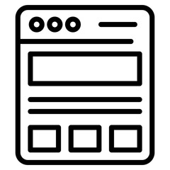 Webseite Soziale Medien Icon