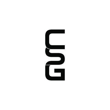 csg letter original monogram logo design