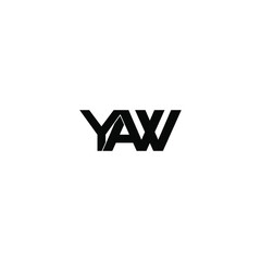 yaw letter original monogram logo design