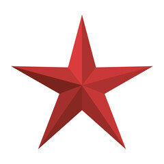 star with red color and five points
