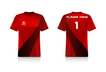 Specification Soccer Sport mockup , Esports Gaming T Shirt Jersey template. mock up uniform . Vector Illustration design