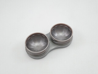 Plastic contact lens and eye solution case