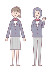 制服　ブレザー　女子　スラックス