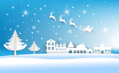 Obraz na płótnie Canvas Happy new year with winter landscape, christmas vector design.