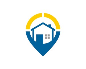 Pin location with simple house inside