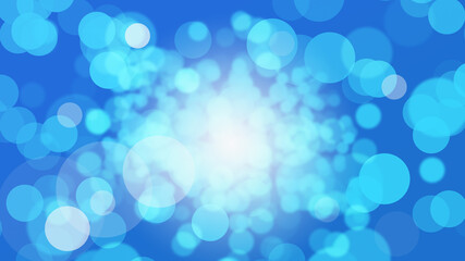 Abstract blue bokeh sea and sky cooling light beautiful design background.