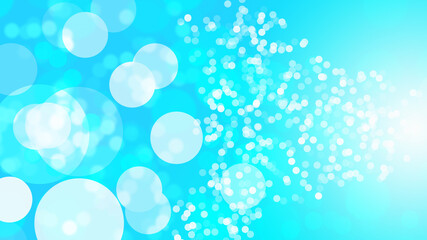 Abstract blue bokeh sea and sky cooling light beautiful design background.
