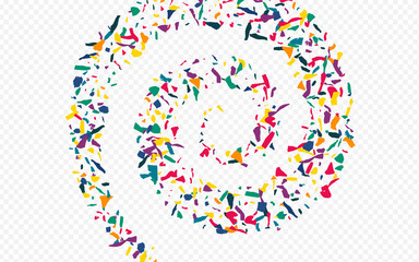 White Elements Flying Transparent Background. 