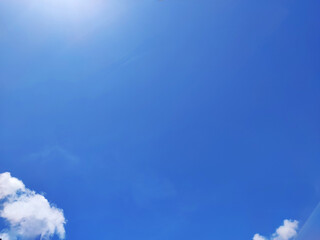 blue sky beautiful with white clouds closeup