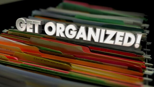 Get Organized Documents File Folder System Process Organization 3d Animation