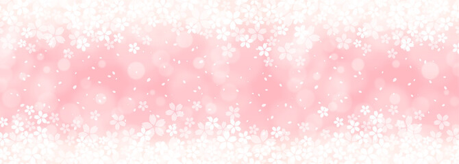 【桜の背景画像素材】ホワホワした桜の背景【春のイメージに】.