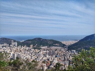 Mirante Dona Marta - Rio de Janeiro, Brazil. RJ is a huge seaside city in Brazil, famed for its Copacabana and Ipanema beaches, Christ the Redeemer statue atop Mount Corcovado and Sugarloaf Mountain