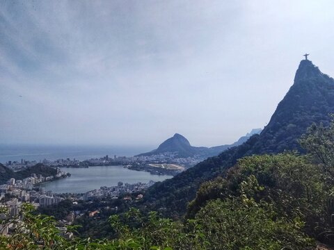 Mirante Dona Marta - Rio de Janeiro, Brazil. RJ is a huge seaside city in Brazil, famed for its Copacabana and Ipanema beaches, Christ the Redeemer statue atop Mount Corcovado and Sugarloaf Mountain