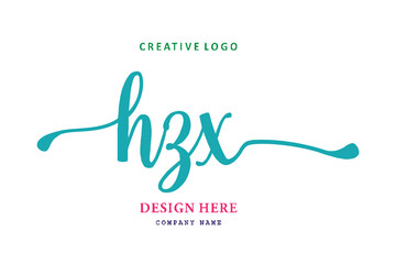 Fototapeta na wymiar HZX lettering logo is simple, easy to understand and authoritative