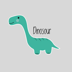 dinosaur cute cartoon vector