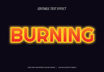 editable burning text effect