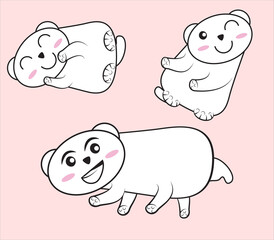 cat mascot illustration with silly and funny behavior