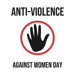 Vector Illustration of Anti Violence Against Women Day