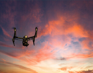 Drone in the Oklahoma Sunset