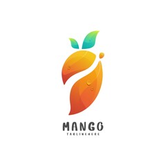 Mango logo illustration gradient vector design