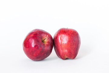 Fresh red apple isolate on white background, healthy or diet food