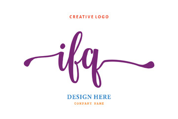 Fototapeta na wymiar IFQ lettering logo is simple, easy to understand and authoritative