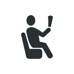 Reading newspaper icon