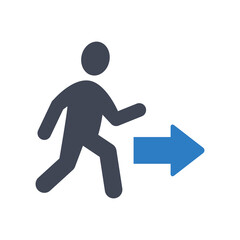 Exit way icon