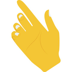 Obraz premium Human hand pointing at somewhere with index finger with open thumb 