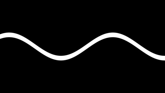 Single Simple Waveform Growing Into Frame Moving Across Mask