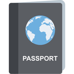 
A passport for international traveling, flat icon
