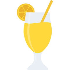 
A fresh summer drink, martini in glass and straw
