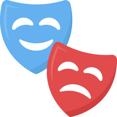 
Comedy and tragedy theater masks 
