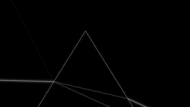 Shinking Light Beam Through a Prism to Split to Diffracted Lines Mask