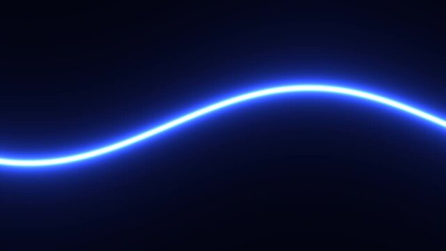 Thread String Stream of Blue Light Waving Gently Across Frame