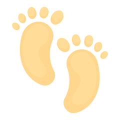 
Human feet icon design symbolizing footprints

