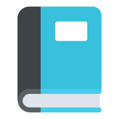
Flat icon design of closed book, education concept

