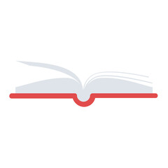 
Flat icon design of opened book, education concept
