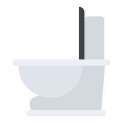 
Flat icon design of commode
