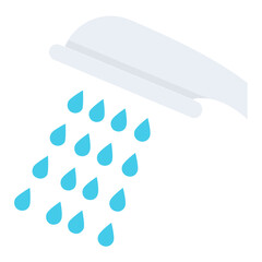 
Flat icon design of shower 
