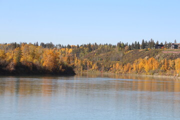 Autumn Colours On The River, Government House Park, Edmonton, Alberta