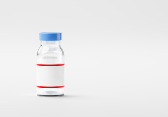 Medicine Bottle on White with Copy Space