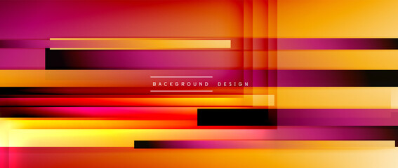 Fototapeta premium Dynamic lines on fluid color gradient. Trendy geometric abstract background for your text, logo or graphics