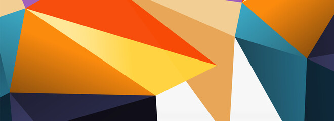 Obraz premium 3d mosaic abstract backgrounds, low poly shape geometric design