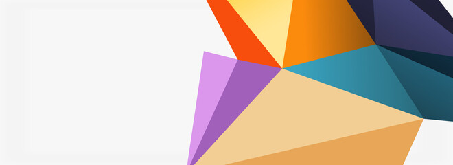 3d mosaic abstract backgrounds, low poly shape geometric design