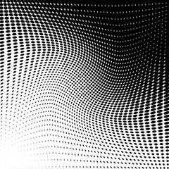 Grunge wavy halftone dots pattern texture background
