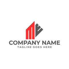 ME letters initials logo for business or company